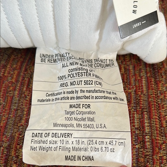 White Rectangular Pillow - Picture 5 of 5